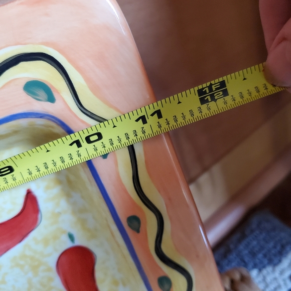 Santa Fe Red Chili Serving Plate, Square 11" Plate - Picture 6 of 7